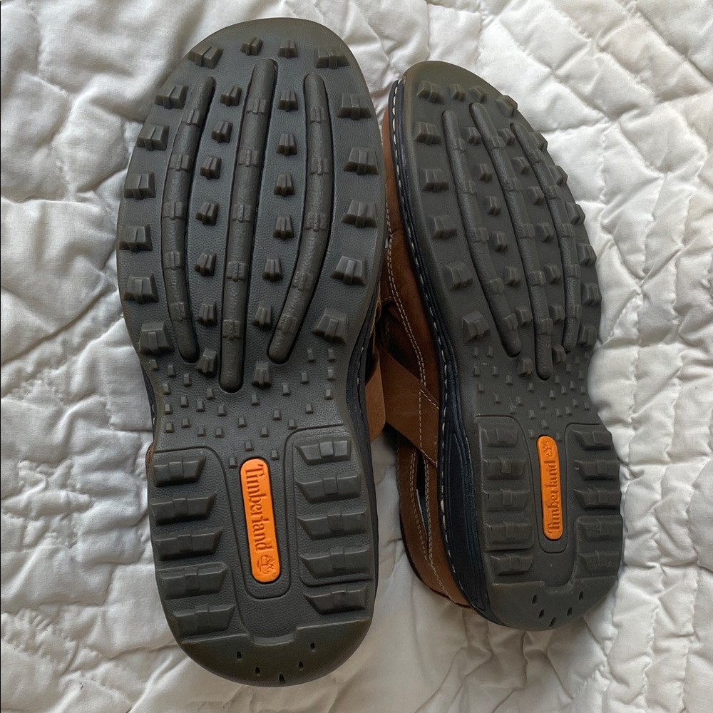 Timberland Men's Tan Leather Sandals Size 8M - Picture 3 of 11